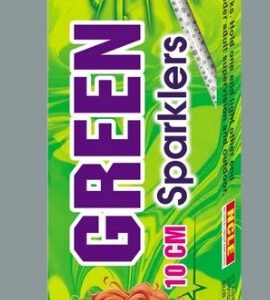 10 Cm Green Sparkles - 10 Piece/Box
