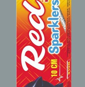 10 Cm Red Sparkles - 10 Piece/Box