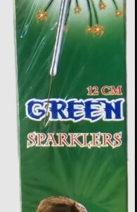 12 Cm Green Sparkles - 10 Piece/Box