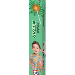 15 Cm Green Sparkles - 10 Piece/Box