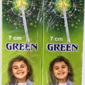 7 Cm Green Sparkles - 10 Piece/Box