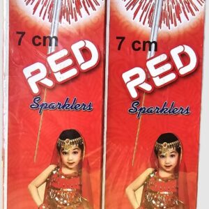 7 Cm Red Sparkles - 10 Piece/Box